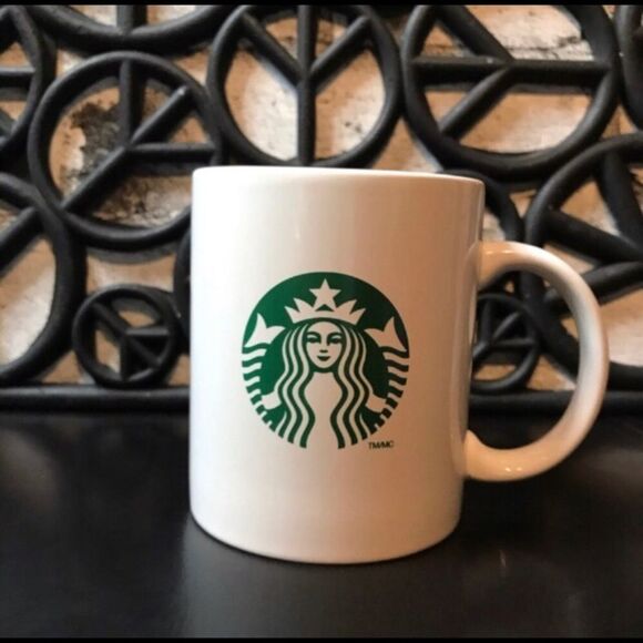 Starbucks 2012 White Ceramic Mermaid Logo Coffee Mug Cup 10 oz - Picture 9 of 9